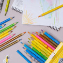 Набор цветных карандашей трехгранных + точилка Школярик Джамбо Веселка,12 цветов