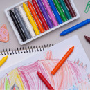 Набір воскових олівців Школярик Преміум, 12 кольорів