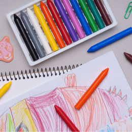 Набор восковых карандашей Школярик Премиум, 12 цветов