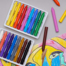 Набір воскових олівців Школярик Преміум, 18 кольорів