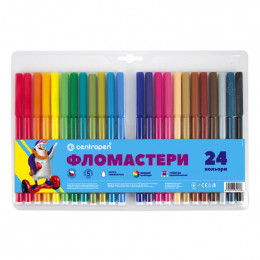 Кольорові фломастери Centropen набір з 24 штук