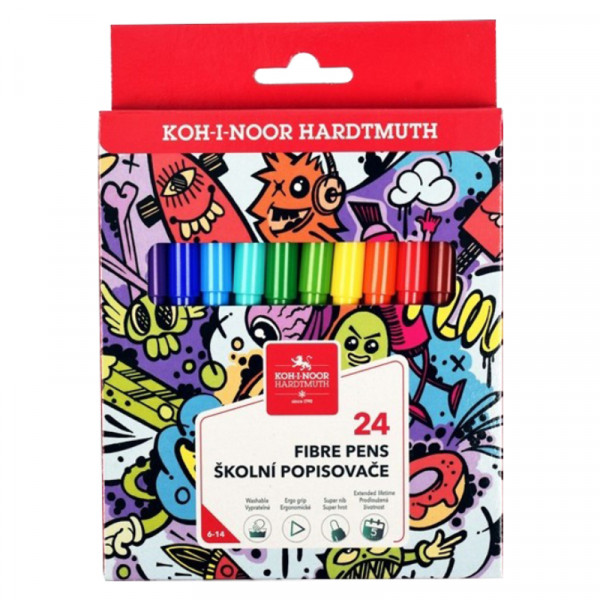 Набір фломастерів Teenage, Koh-i-noor, набір 24 кол, картон