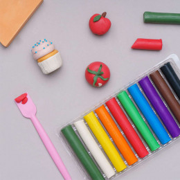 Пластилін круглий Школярик, 10 кольорів 