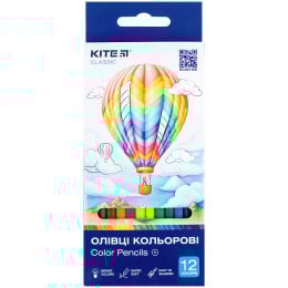 Набір кольорових олівців 12 шт., Kite Classic