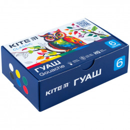 Набор гуашевых красок 6 цветов по 20 мл. Kite Classic Набор гуашевых красок 6 цветов по 20 мл. Kite Classic