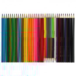 Карандаши цветные ZiBi, 42 цв. (30 стандарт, 6 двухстр.), трехгранные