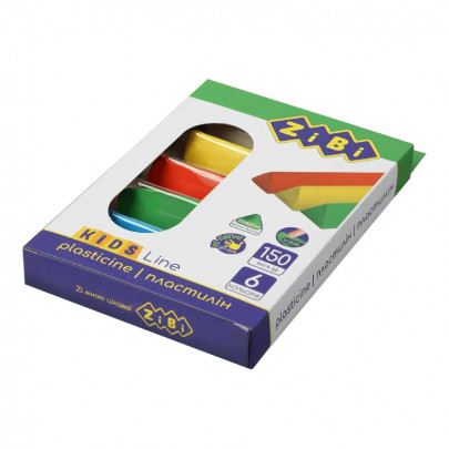 Пластилін 6 кольорів, 150 г., ZiBi KIDS Line
