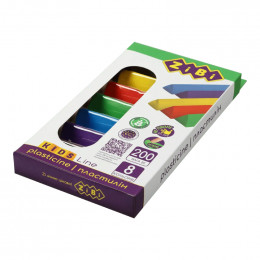Пластилін 8 кольорів, 200 г., ZiBi KIDS Line