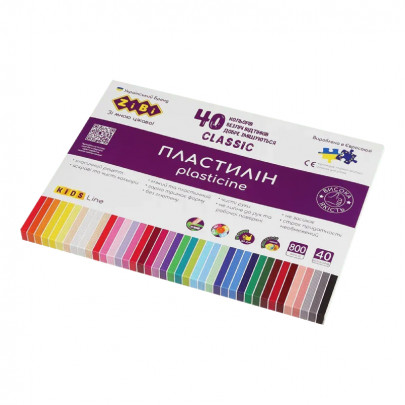 Пластилін 40 кольорів, 800 г., ZiBi KIDS Line