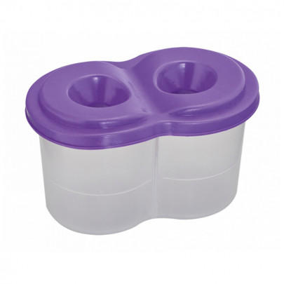 Стакан - непроливайка подвійний ZiBi, фіолетовий 12*7,7 см