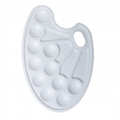 Палітра для фарб пластикова біла ZiBi