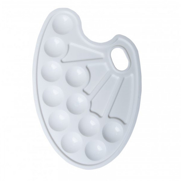 Палітра для фарб пластикова біла ZiBi