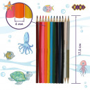 Набір кольорових олівців 14 кольорів 12 шт. (10+2 двосторонні), тригранні, KIDS Line ZiBi 