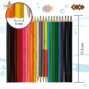 Набір кольорових олівців 28 кольорів 24 шт. (20+4 двосторонні), тригранні, KIDS Line ZiBi 