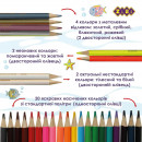 Набір кольорових олівців 28 кольорів 24 шт. (20+4 двосторонні), тригранні, KIDS Line ZiBi 