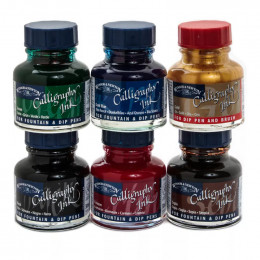 Набор чернил для каллиграфии Calligraphy Ink 6 Assorted Set, 6 цветов по 30 мл, Winsor&Newton