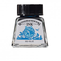 Туш художня №032 Blue (Синій), Drawing Inks Winsor&Newton