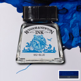 Туш художня №032 Blue (Синій), Drawing Inks Winsor&Newton