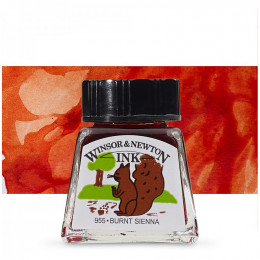 Туш художня Drawing Inks, №074 Burnt Sienna, Winsor&Newton
