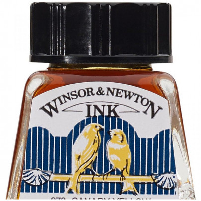 Тушь Winsor&Newton Drawing Inks, № 123 Канареечный желтый