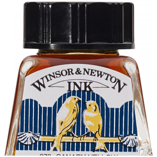 Тушь художественная Drawing Inks, №123 Canary Yellow, Winsor&Newton