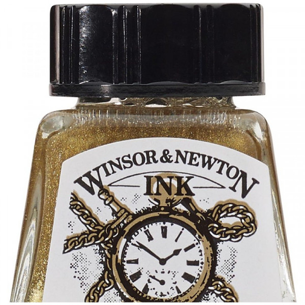 Тушь художественная Drawing Inks, №283 Gold (Золото), Winsor&Newton
