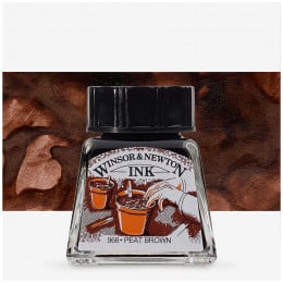 Туш художня Drawing Inks, №469 Peat Brown, Winsor&Newton