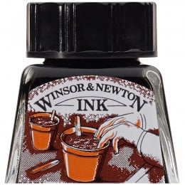Туш художня Drawing Inks, №469 Peat Brown, Winsor&Newton