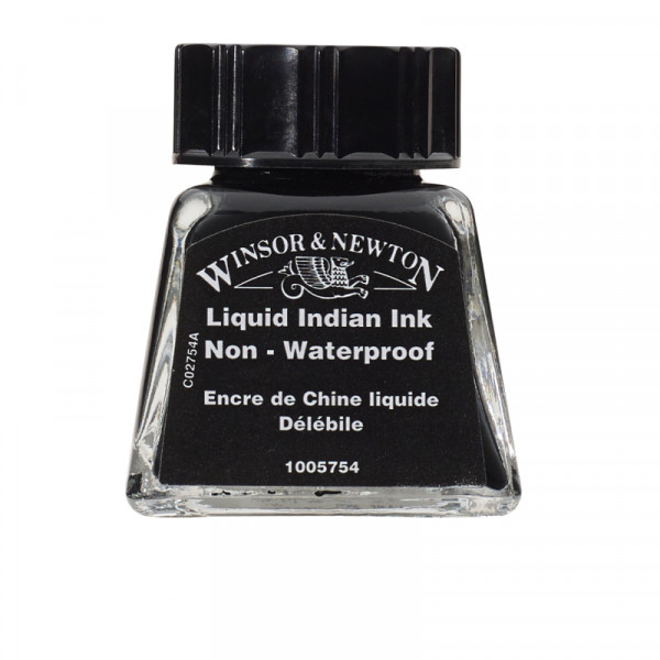 Туш художня Liquid Indian (Індійский чорний), Drawing Inks Winsor&Newton