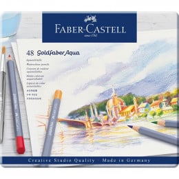 Набір акварельних олівців Faber-Castell Goldfaber, металева коробка, 48 кол.