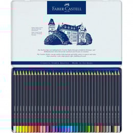 Набір кольорових олівців FaberCastell Goldfaber, 36 кольорів в металевому пеналі