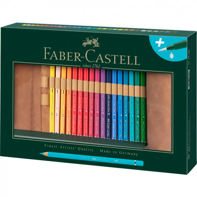 Набор акварельных карандашей Faber-Castell Albrecht Duerer, 30 цветов в пенале + кисточка с резервуаром