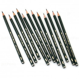 Набір чорнографітних олівців CASTELL 9000, 5Н-5В, 12 шт, метал, Faber-Castell
