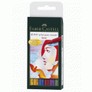 Набор ручек капиллярных FaberCastell PITT Artist Pen Brush, Basic, 6 шт
