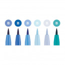 Набор ручек капиллярных FaberCastell PITT Artist Pen Brush, Shades of blue, 6 шт