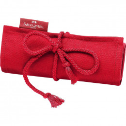 Набір кольорових олівців FaberCastell Grip pencil roll 18 кольорів у тканинному пеналі + чинка