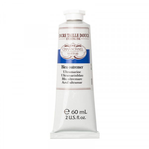 Офортная краска для гравюры на масляной основе Charbonnel Etching ink, №043 Ультрамарин (Ultramarine), 60 мл