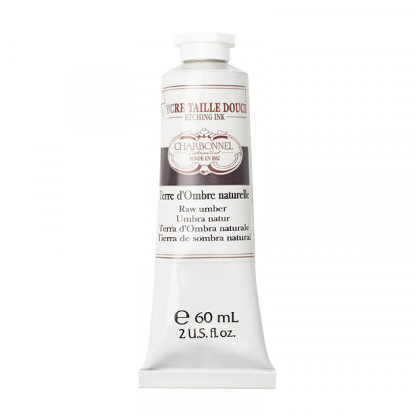 Офортная краска для гравюры на масляной основе Charbonnel Etching ink, №478 Умбра (Raw umber), 60 мл