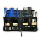 Набір графічних матеріалів Art Planet “Тигр”, 40 предметів, нейлоновий пенал на застібці