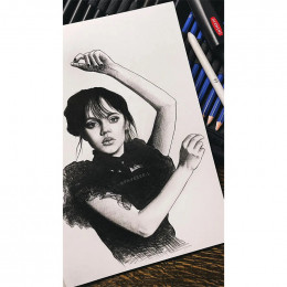 Набір графічних матеріалів Art Planet “Тигр”, 40 предметів, нейлоновий пенал на застібці