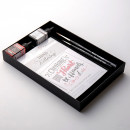 Набор для каллиграфии Brush Lettering Box daVinci, кисти серия 5598 (№1,6), склейка А5 Hahnemühle (2шт), тушь Schmincke тушь 28 мл (2шт)