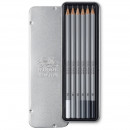 Набор карандашей графитовых в металле Winsor&Newton Graphic Pensil, 6 шт (B2,4,6,8, HB, 2H)