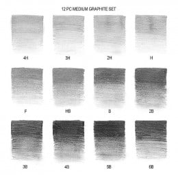 Набір графітових олівців Studio Collection Medium Graphite Pencil, 12 шт, метал, Winsor&Newton Набір графітових олівців Studio Collection Medium Graphite Pencil, 12 шт, метал, Winsor&Newton