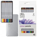 Набор цветных карандашей в металле Winsor&Newton Studio Colection Coloured Pensil, 12 шт