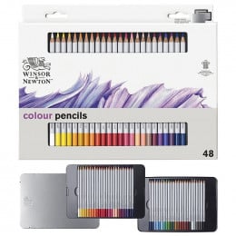 Набір кольорових олівців Colection Coloured Pensil, 48 кольорів, метал, Winsor&Newton