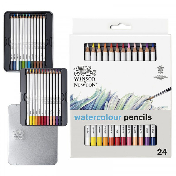 Набір акварельних олівців Studio Collection Watercolour Pensil, 24 шт, метал, Winsor&Newton