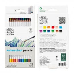 Набір акварельних олівців Studio Collection Watercolour Pensil, 12 шт, метал, Winsor&Newton