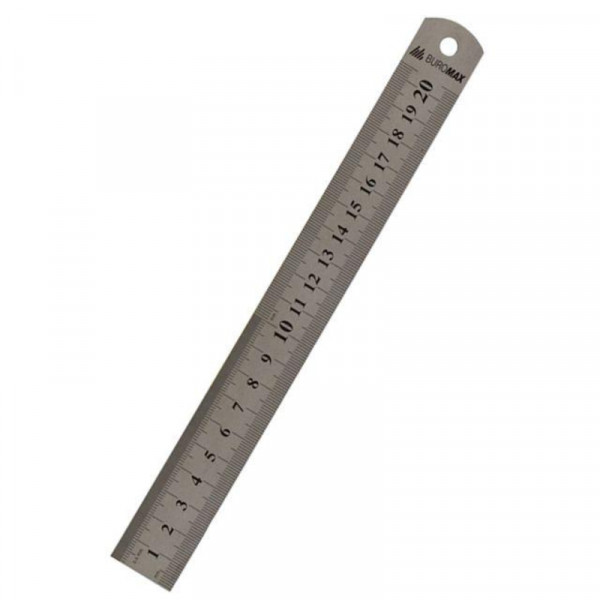 Лінійка сталева Buromax, 20 см