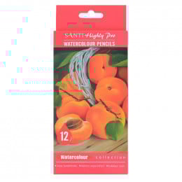 Набір акварельних олівців 12 кольорів, Santi Highly Pro