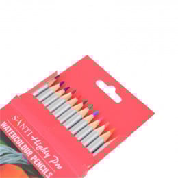 Набір акварельних олівців 12 кольорів, Santi Highly Pro